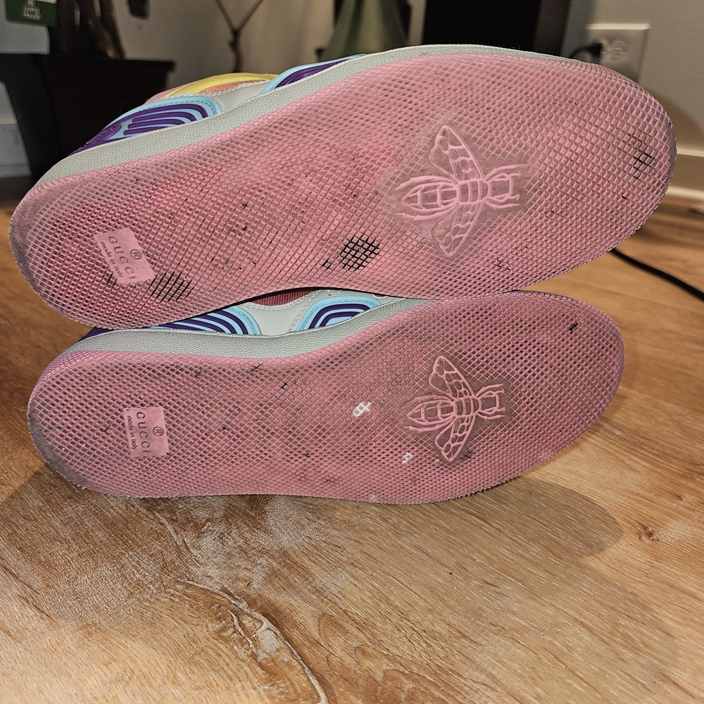 Gucci Basket Low Sneakers in women size 37 designer multicolor pink - Picture 6 of 7